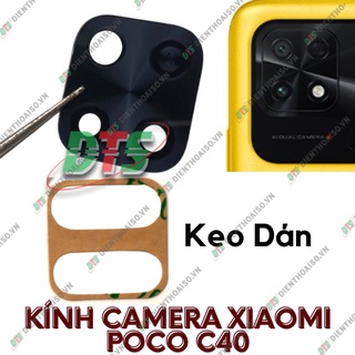 Kính camera xiaomi poco c40 kèm keo dán