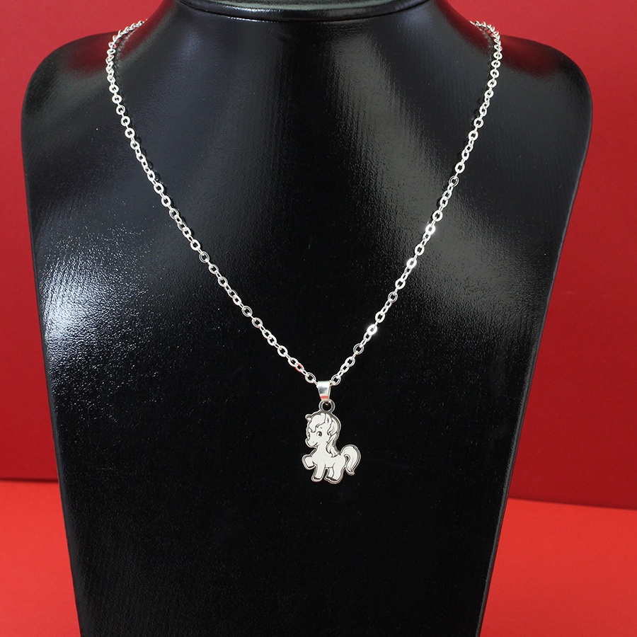 Dây chuyền bạc cho bé hình con ngựa khắc tên DCT0063 Trang Sức TNJ