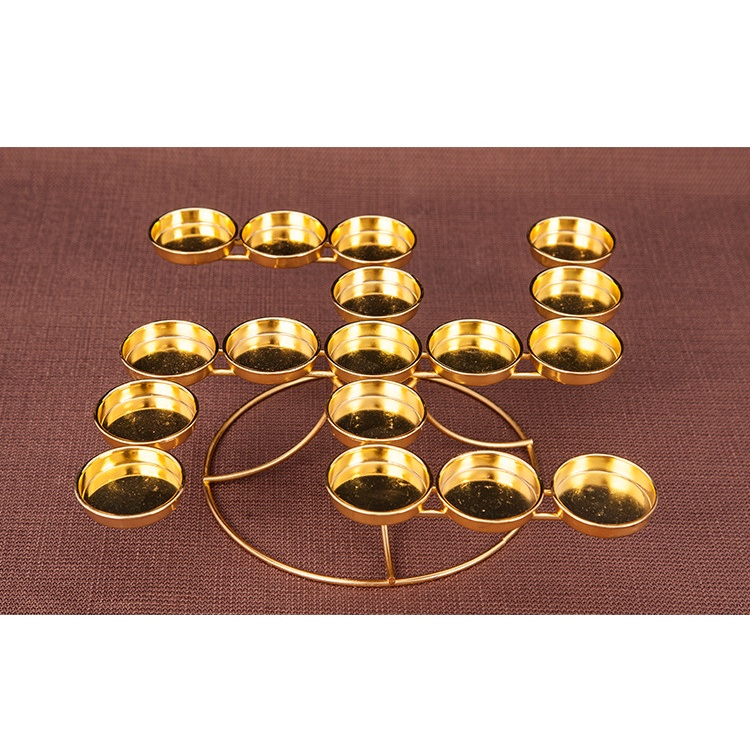 Đèn dược sư chư vạn , đế nến hợp kim chữ vạn