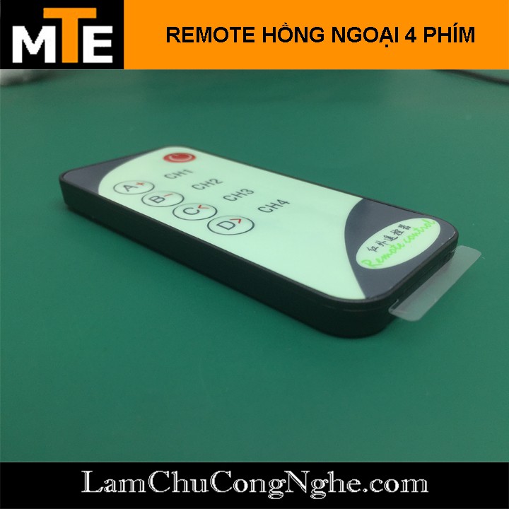 Tay phát - Remote hồng ngoại 5 phím 4 kênh