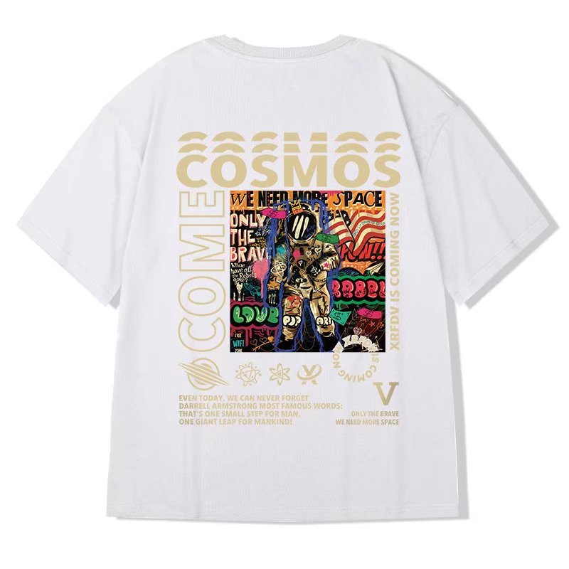 Áo Thun Nam Dáng Rộng In Chữ Phong Cách Nhật Bản Thời Trang Mùa Hè size M-8XL