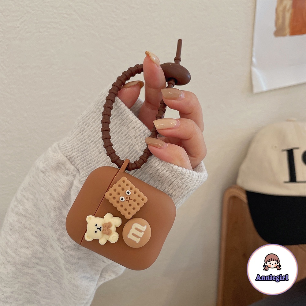 Vỏ bảo vệ hộp sạc tai nghe Airpods 1/2/pro Bluetooth không dây bằng silicon mềm hình gấu đồ chơi dễ thương