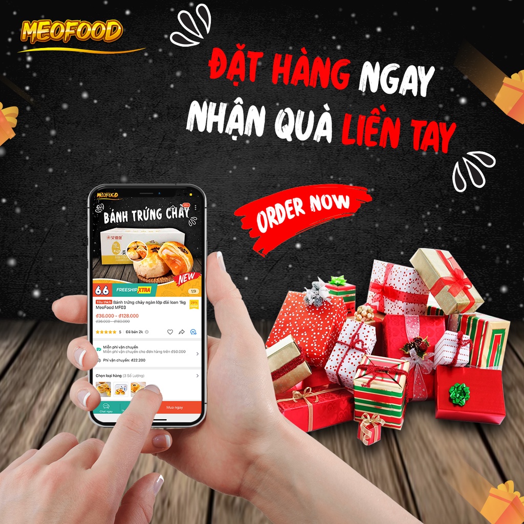 Bánh trứng chảy ngàn lớp đài loan 1kg MeoFood MF03