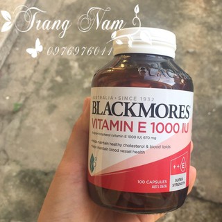 VITAMIN E BLACKMORE ÚC  1000IU lọ 100 viên