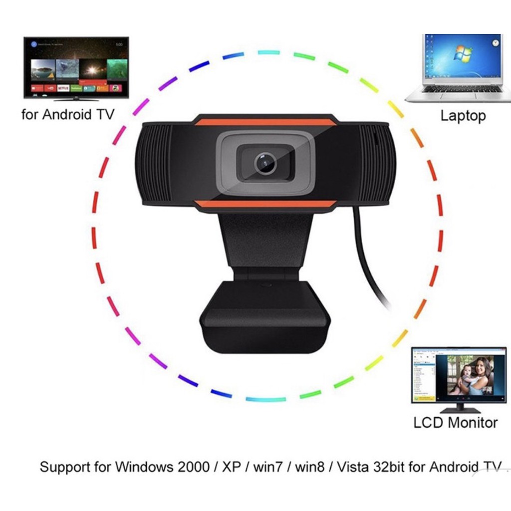 Webcame USB 2.0 1080P tiện lợi dành cho máy tính học online