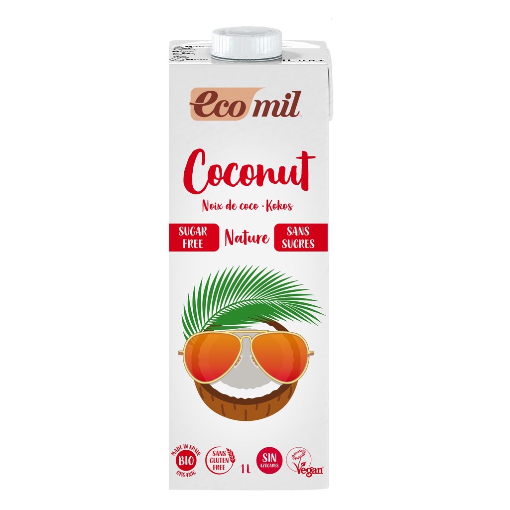 Sữa Dừa Không Đường Hữu Cơ Ecomil (1L) Organic Coconut Milk Sugar Free (1L)