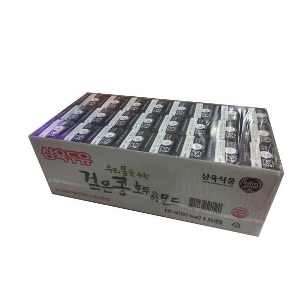 Thùng 24 Hộp Sữa nước óc chó đậu đen hạnh nhân SAHMYOOK Hàn Quốc 190ML