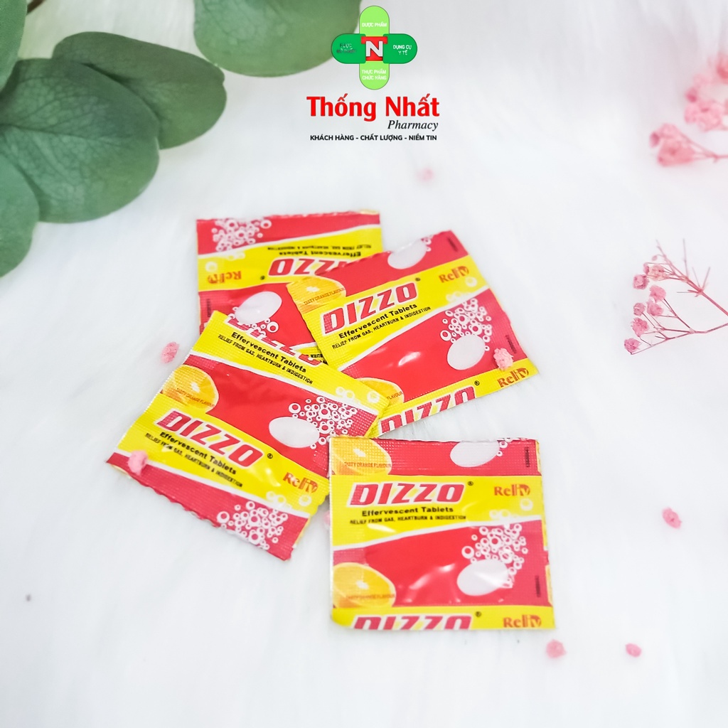 Viên sủi hỗ trợ tiêu hoá, đầy bụng, khó tiêu Dizzo vỉ 4 viên