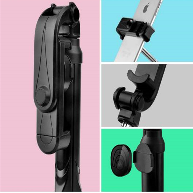 Gậy chụp ảnh selfie monopod gắn điện thoại có thể xoay 360 độ có đèn LED kèm điều khiển từ xa CRXT10 / 10S | BigBuy360 - bigbuy360.vn
