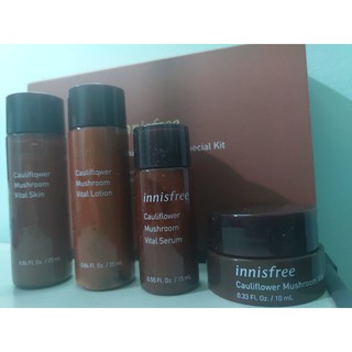 Bộ Kit Dưỡng Da Chống Lão Hóa Innisfree Cauliflower Mushroom Vital Serum Special Kit [4 items] - 2020