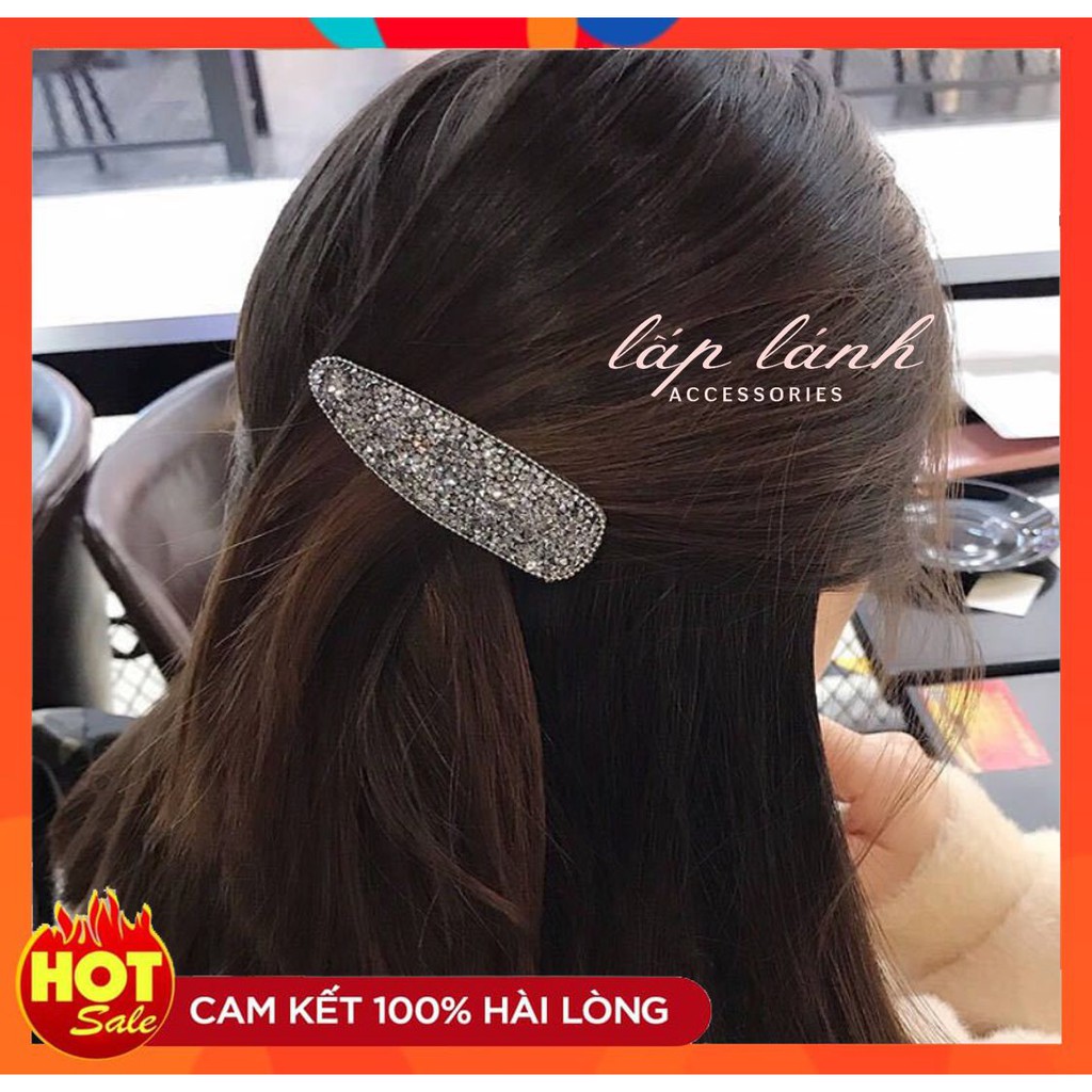 [Có sẵn] KẸP MÁI ĐÍNH ĐÁ JENNIE LẤP LÁNH TẠO KIỂU PHONG CÁCH HÀN QUỐC KM10