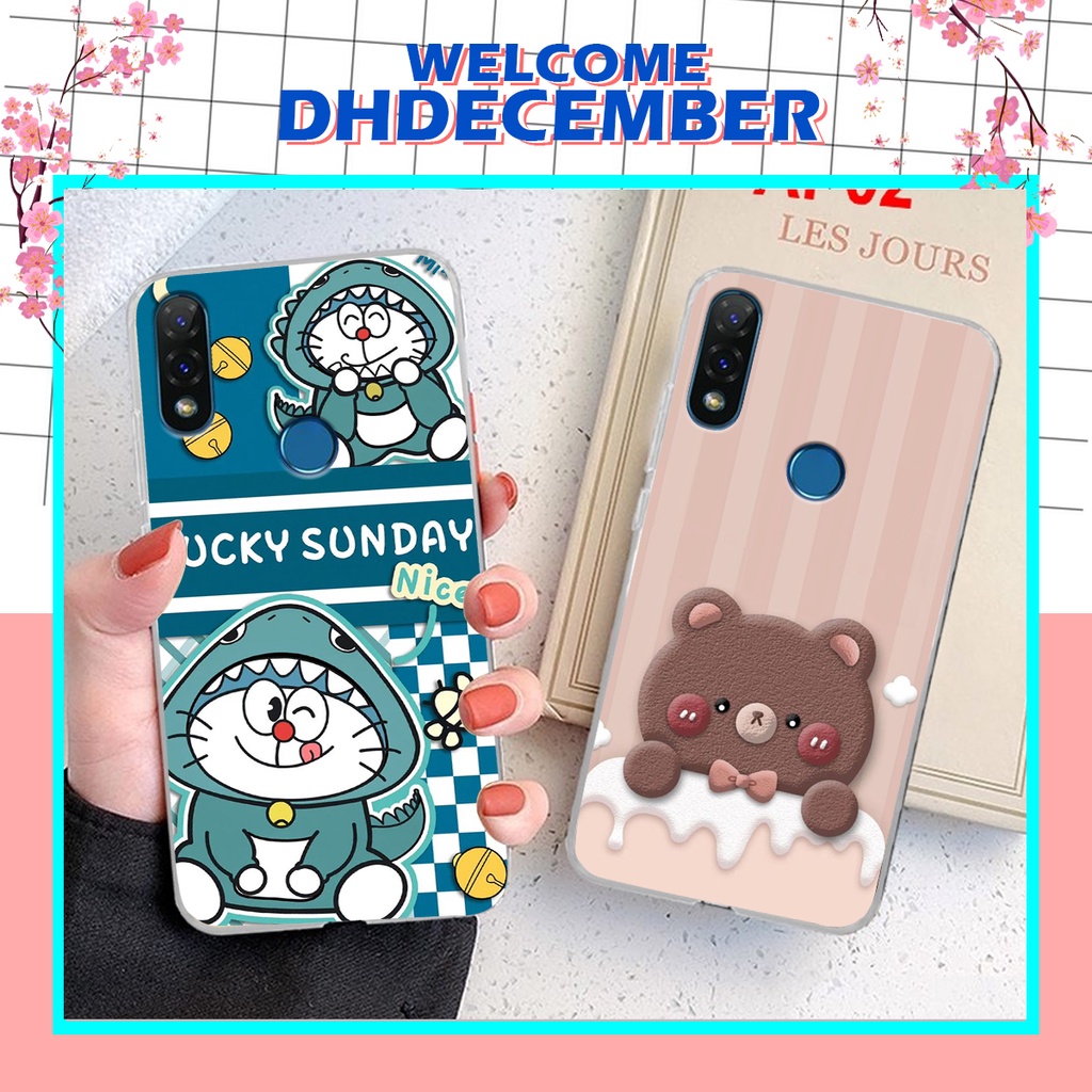 Ốp lưng Vsmart JOY 2 PLUS in hình gấu K@ws, gấu nâu, dor@emon RẺ- ĐẸP- BỀN