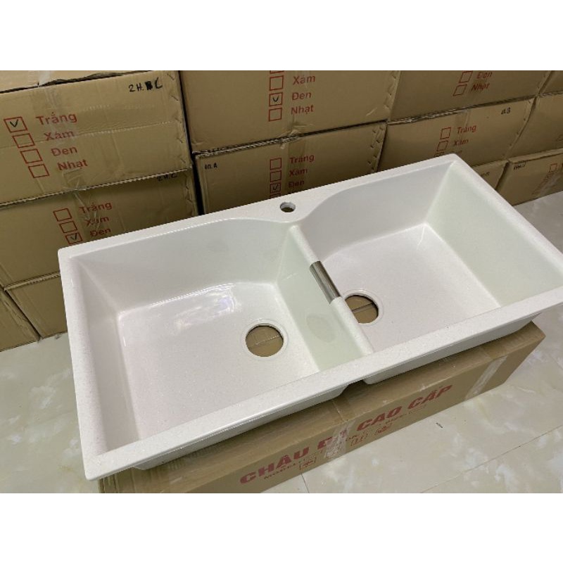 Chậu rửa chén đá nhân tạo KT 98x48x22