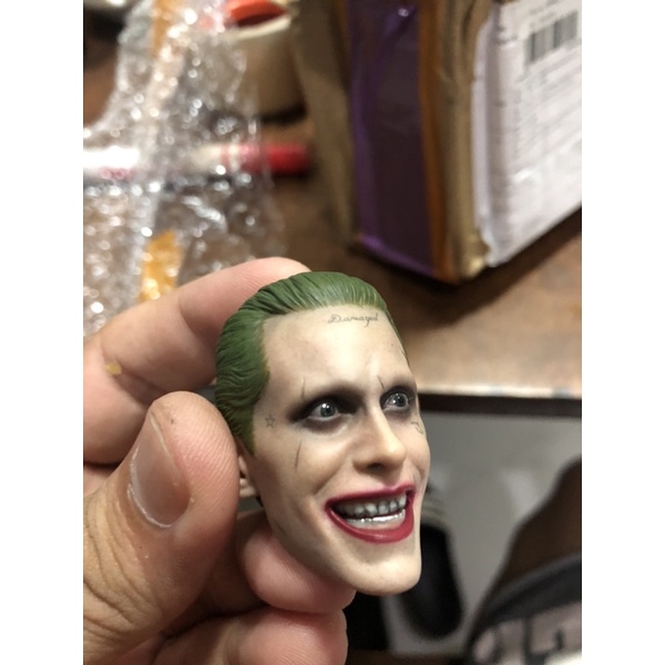 Mô hình đầu head Joker suicide squad 1/6, 12 inch - Custom Figure