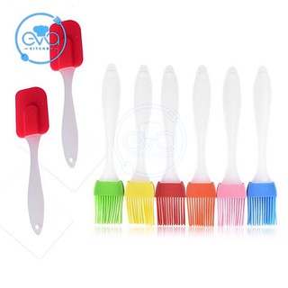Bộ 2 Dụng Cụ Làm Bánh Cây Vét Bột và Chổi Quét Silicone