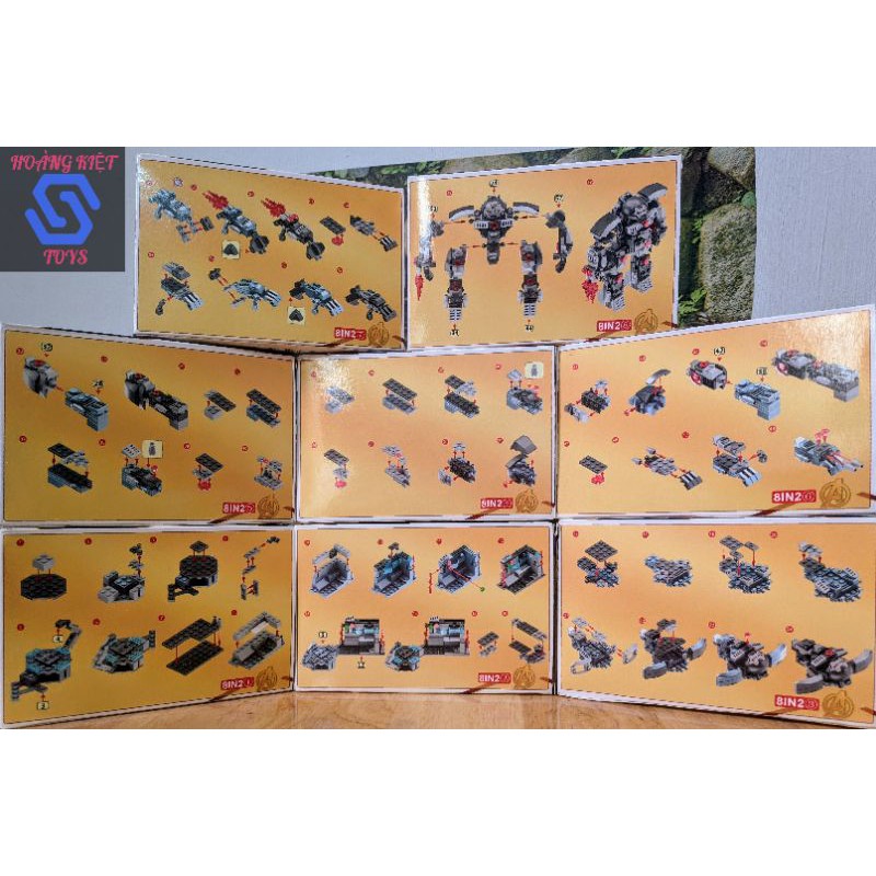 Đồ chơi Lego Minifigure Avengers Super Hero set Iron Man 8in2 Hulkbuster 666 66010