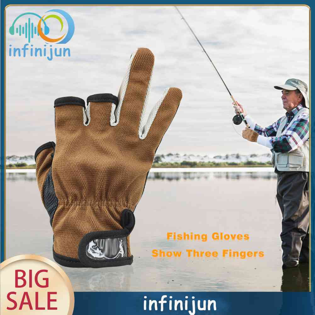 1 Đôi Găng Tay Câu Cá Thể Thao Chống Trượt Thoáng Khí
