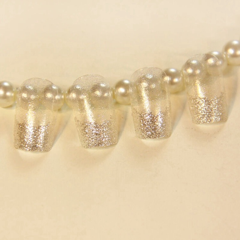 [Hàng mới về] Set 24 móng giả dài đầu vuông tự thiết kế móng nghệ thuật và keo