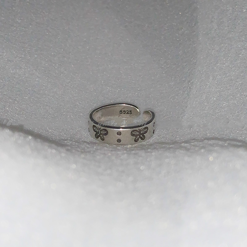 Nhẫn Hở Hình Bướm Phong Cách Retro Hàn Quốc Cho Nữ
