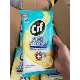 Khăn ướt lau vật dụng cif siêu nhanh