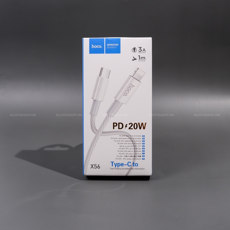 Cáp Sạc Nhanh 20w Hoco X56 Chống Rối Chống Đứt Gãy 1m Cho 13 Pro Max 12 Pro Max 11 Pro Max Njoyshop
