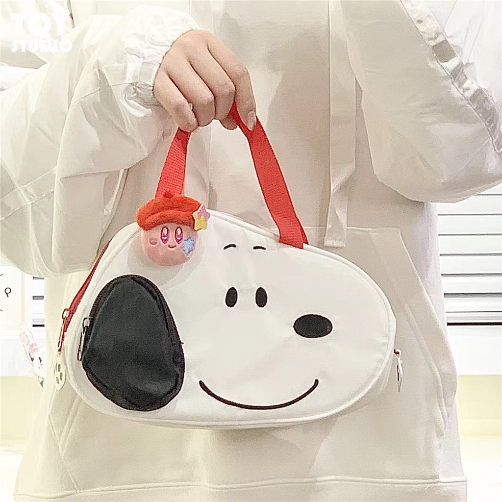 Túi Đựng Hộp Cơm Họa Tiết Hoạt Hình Snoopy Phong Cách Nhật Bản Xinh Xắn