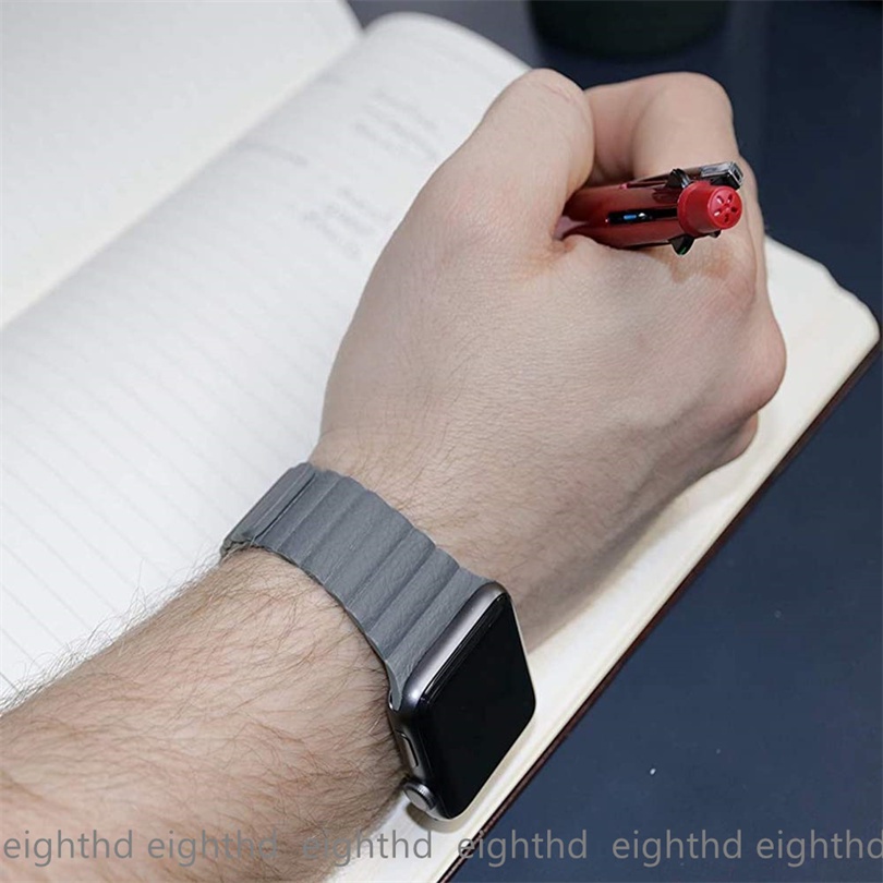 Dây Đeo Da Từ Tính Thay Thế Cho Đồng Hồ Thông Minh Smart Watches Series 7 6 SE 5 4 3 2 1 41mm 45mm 44mm 42mm 40mm 38mm