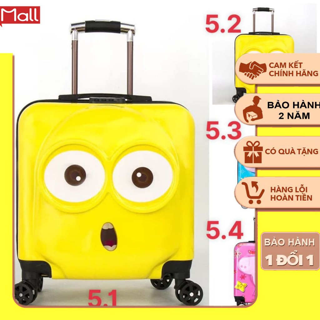 vali du lịch cho bé siêu đẹp 🍓SIÊU RẺ 𝟐𝟎𝟐𝟏 🍓valy kéo cho bé đựng đồ hành lí xách tay 18 inch nhỏ nhẹ