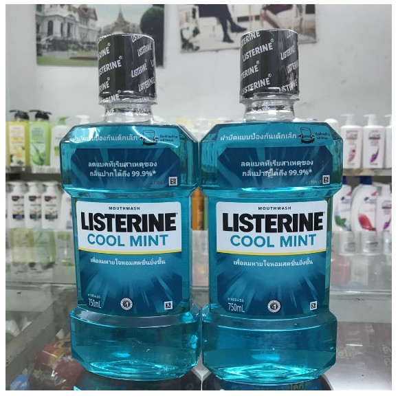 Combo 2 chai Nước Súc Miệng Listerine Thái Lan 250ml + 250