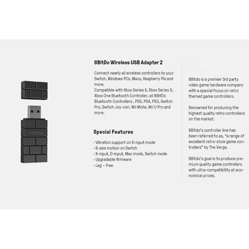 USB nhận tín hiệu Bluetooth cho NS Switch Pro/PS5/PS4