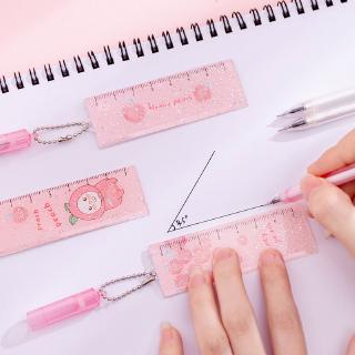 1 Cô Gái Trái Tim Đào 7cm Thước Bút Trung Tính Nhỏ Tươi Dễ Thương Cổ Tích Bút Sinh Viên Bút Nước