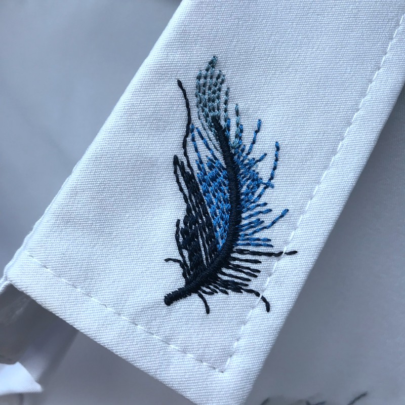 Áo Sơ mi nam 💚𝗙𝗥𝗘𝗘𝗦𝗛𝗜𝗣💚 áo sơ mi  nam nữ trắng cặp đôi dài tay công sở hoa đào