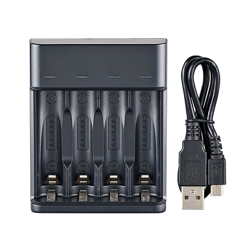 [Bmax - 804U] Bộ sạc nhanh pin tiểu AA AAA đa năng thông minh tự ngắt đầu cắm USB - chính hãng