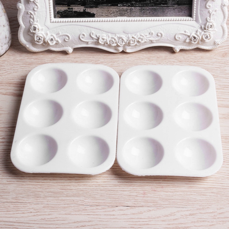 Set 12 Bảng Pha Màu Nước 6 Lỗ Hình Chữ Nhật Tiện Dụng