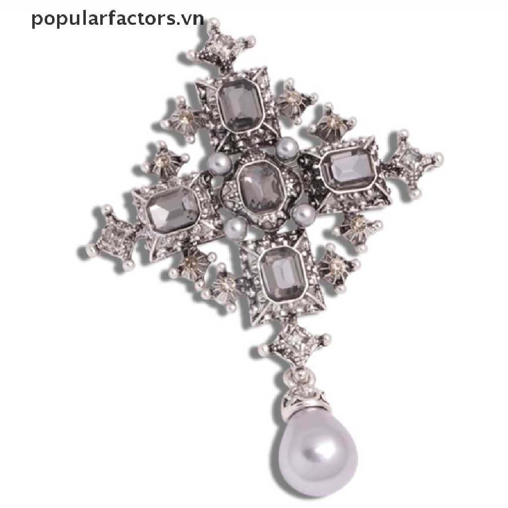 1 Huy Hiệu Cài Áo Hình Thánh Giá Đính Đá Thời Trang [VN]