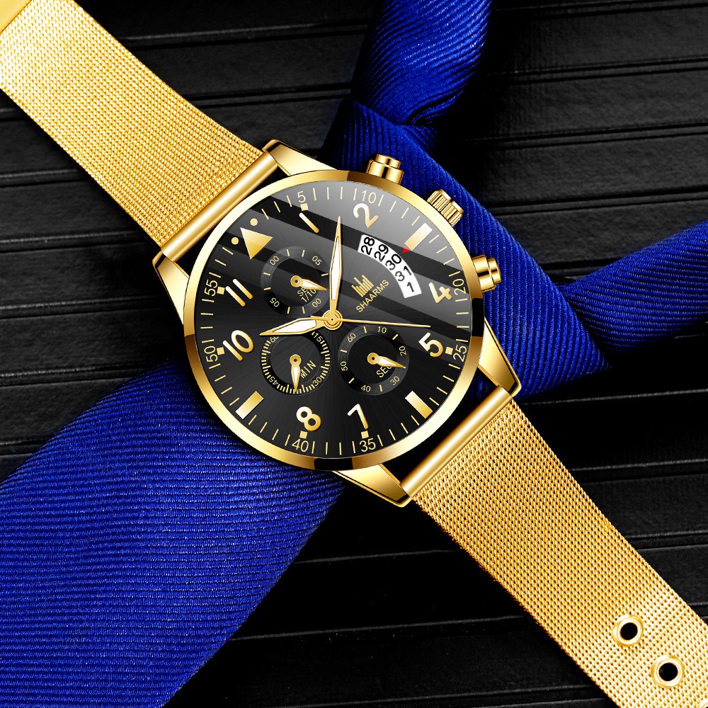 Đồng hồ thạch anh SHAARMS kiểu dáng thể thao dành cho nam sang trọng bằng thép không gỉ | BigBuy360 - bigbuy360.vn