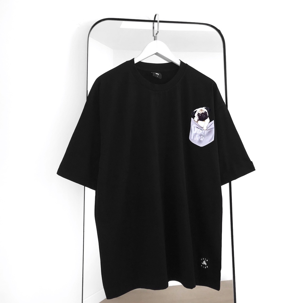 Áo thun Oversize Pug Pocket, áo phông T shirt nam nữ unisex, Odin Clothing | BigBuy360 - bigbuy360.vn