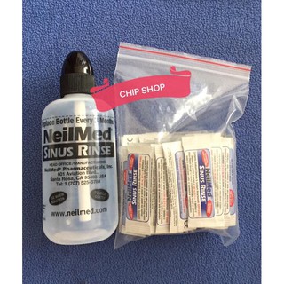 Combo 1 bình rửa mũi Neilmed 240ml kèm 30/50/100 gói muối hàng tách set không hộp không seal