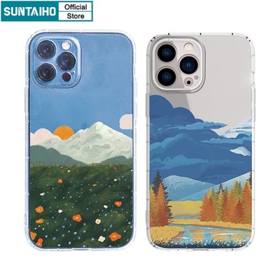 Ốp lưng iphone Ốp điện thoại Suntaiho TPU trong suốt thích hợp cho IPHONE 11 PRO MAX XR XS MAX 7 8PLUS 12 PRO MAX 12 MINI 13 PRO MAX 13