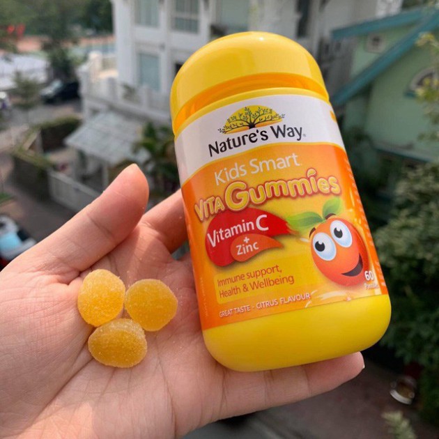 Kẹo Vita Gummies Nature's Way bổ sung vitamin và rau củ quả cho bé_60vien