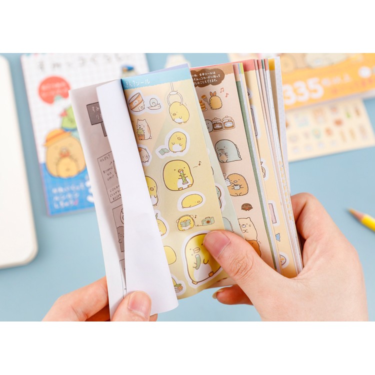 Cuốn 335 miếng sticker mẫu gia đình sumikko