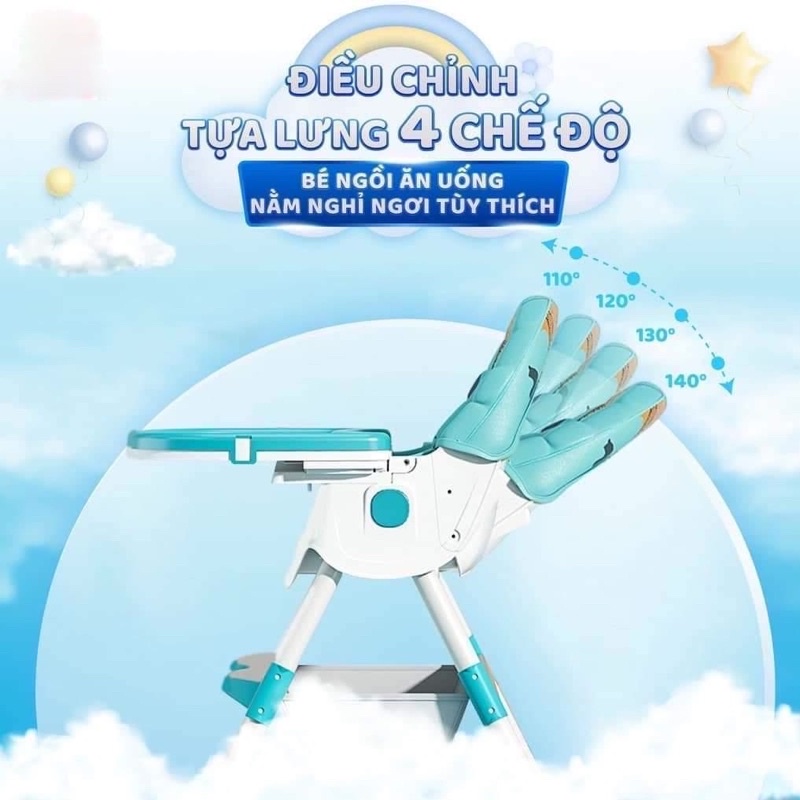 [RẺ VÔ ĐỊCH ]Ghế Ăn dặm Umoo Ngả Lưng Cho Bé