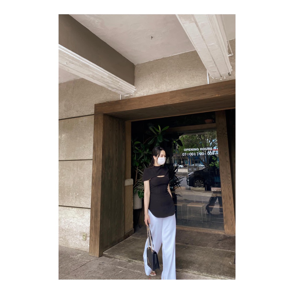 [BYDI] Áo kiểu thiết kế cut out tiểu thư sang chảnh | AMI TOP | BigBuy360 - bigbuy360.vn