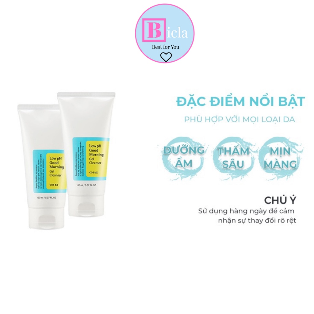 Sữa rửa mặt Cosrx Low pH Good Morning Gel Cleanser 150ml | BigBuy360 - bigbuy360.vn