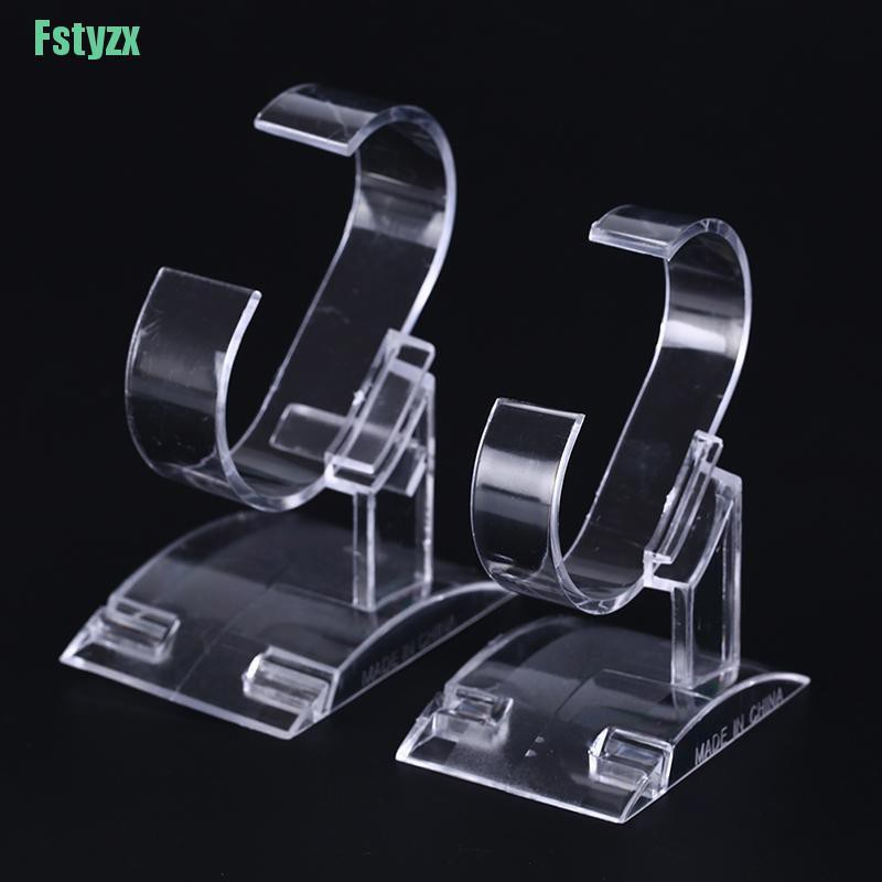 fstyzx clear plastic wrist watch display rack holder sale show case stand tool