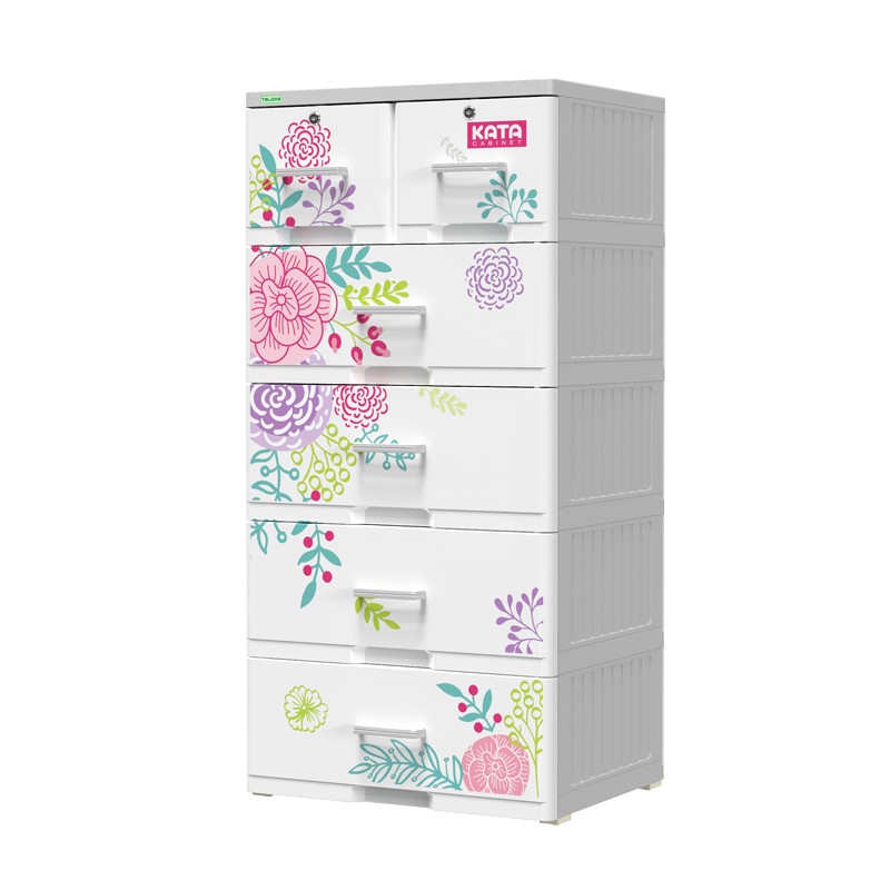 Tủ quần áo - tủ nhựa KATA 5 tầng 6 ngăn - rộng 60 x sâu 48 x cao 124 cm