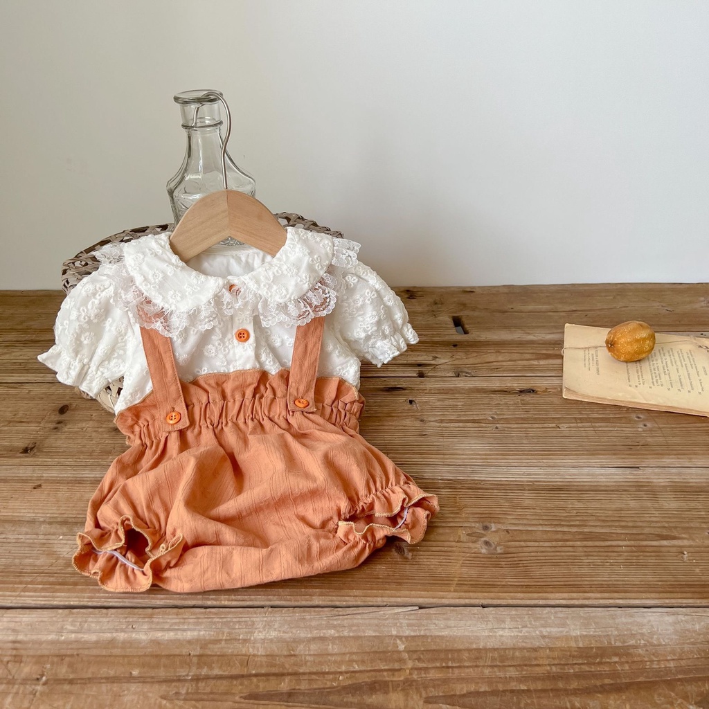 Set đồ bé gái vintage cổ điển, hàng đẹp cao cấp