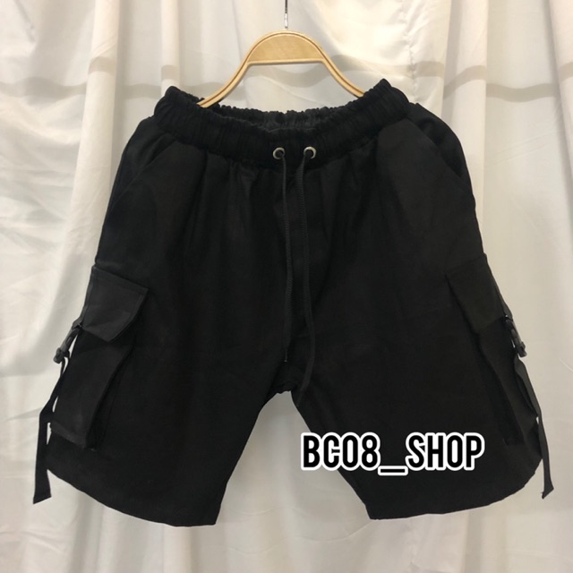 Quần SHORT TÚI HỘP Unisex cao cấp phối dây phong cách ulzzang full size BC043