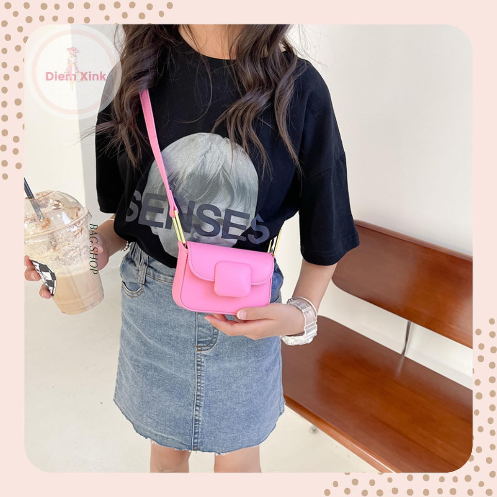 Túi Xách Nữ Đeo Chéo Mini  Cao Cấp Nhiều Màu Da Pu Mềm Mại Dành Cho Mẹ Và Bé Gái - Diễm STore- T137-21
