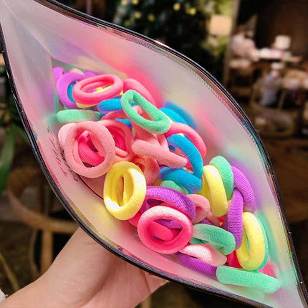 Dây Buộc Tóc Cao Su Nylon Co Giãn Nhiều Màu Sắc Cho Nữ